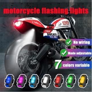 7 Colors LED With 3 Flashing/ Blinking Modes Aircraft Strobe / Helmet Exterior Night Signal Light With USB Rechargeable Cable Kit For Drone Flashing, Bike Bicycle (1 Piece)